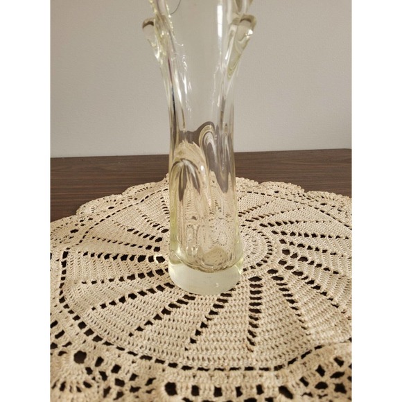 Vintage Jan Beranek Skrdlovice Czech Art Glass Clear Bud Vase MCM - Picture 5 of 7